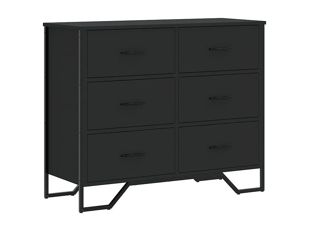 Commode noir 91x35,5x74,5 bois d'ingénierie