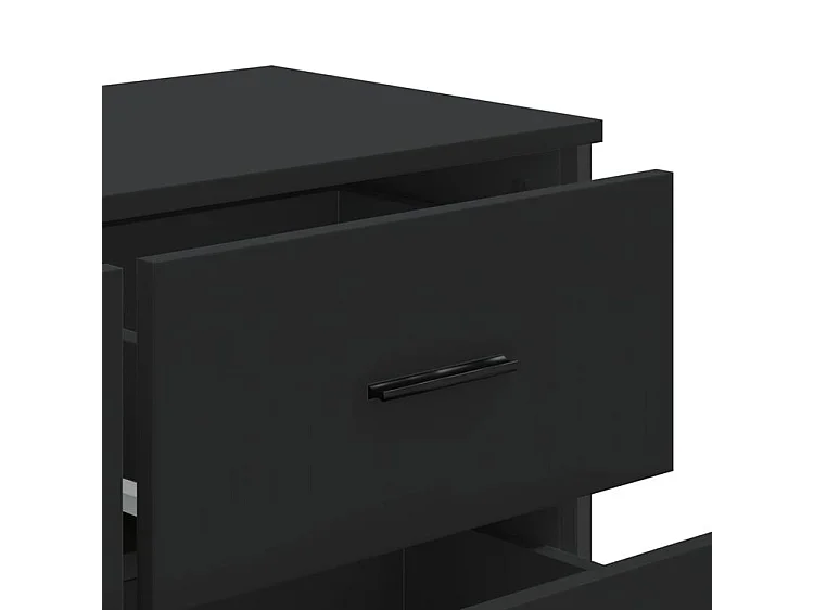 Commode noir 91x35,5x74,5 bois d'ingénierie