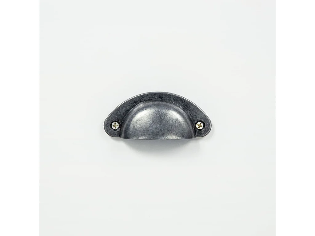 Petite commode 5 tiroirs Kalexia 79cm - Bois de pin massif-Couleur Blanc et Chêne