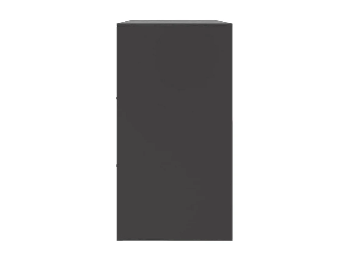 Commode à 6 casiers en acier Klavin 99cm - Style industriel-Couleur Noir