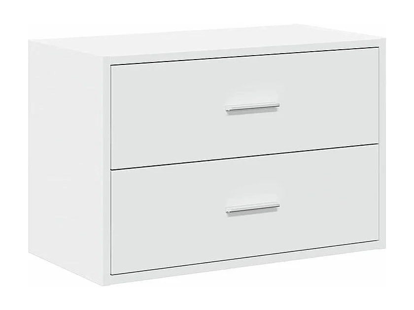 Armoire avec 2 tiroirs blanc 60x31x40 bois d'ingénierie