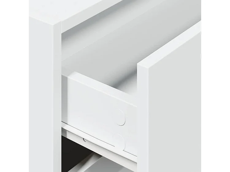 Armoire avec 2 tiroirs blanc 60x31x40 bois d'ingénierie