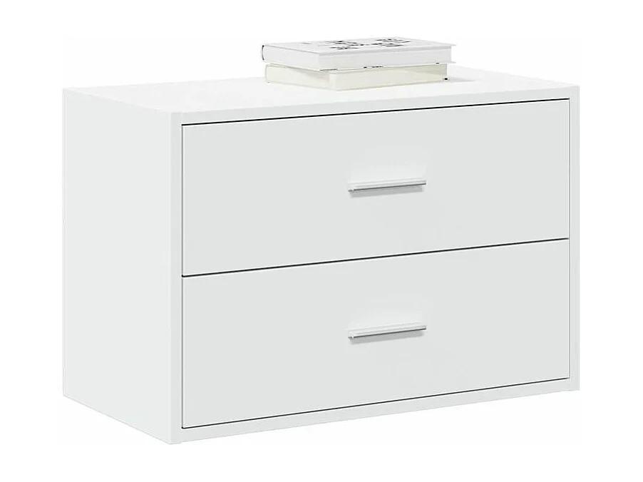 Armoire avec 2 tiroirs blanc 60x31x40 bois d'ingénierie