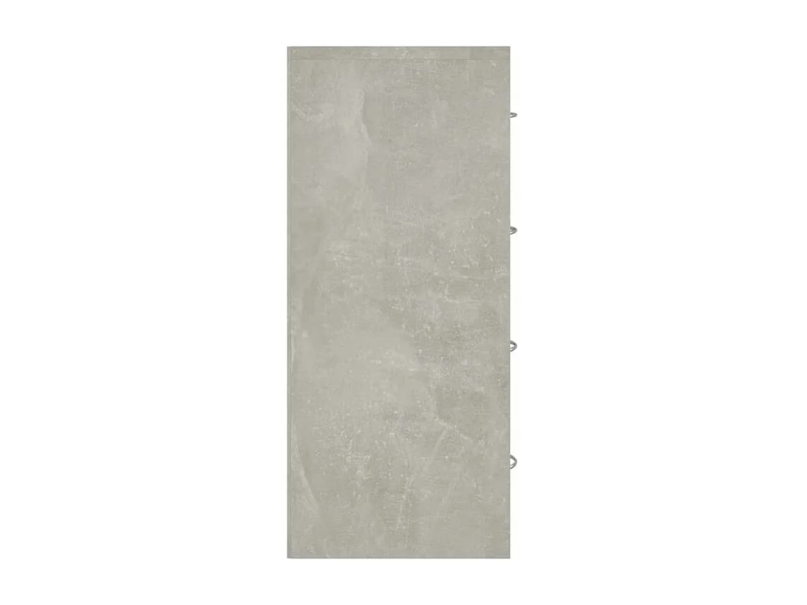 Commode 4 tiroirs Chikee 60cm - Bois d'ingénierie-Couleur Gris béton