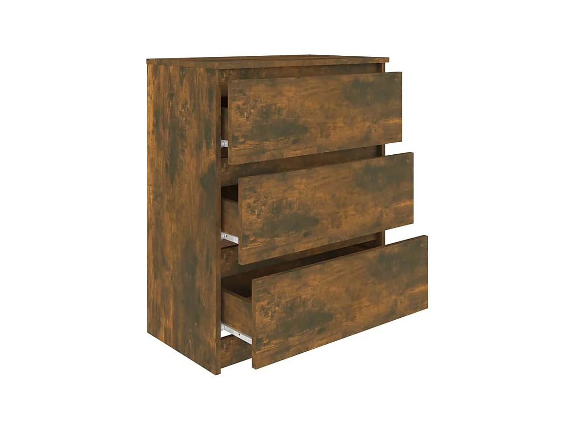 Commode en bois Agency 60cm - Élégance et praticité au quotidien-Couleur Marron fumé