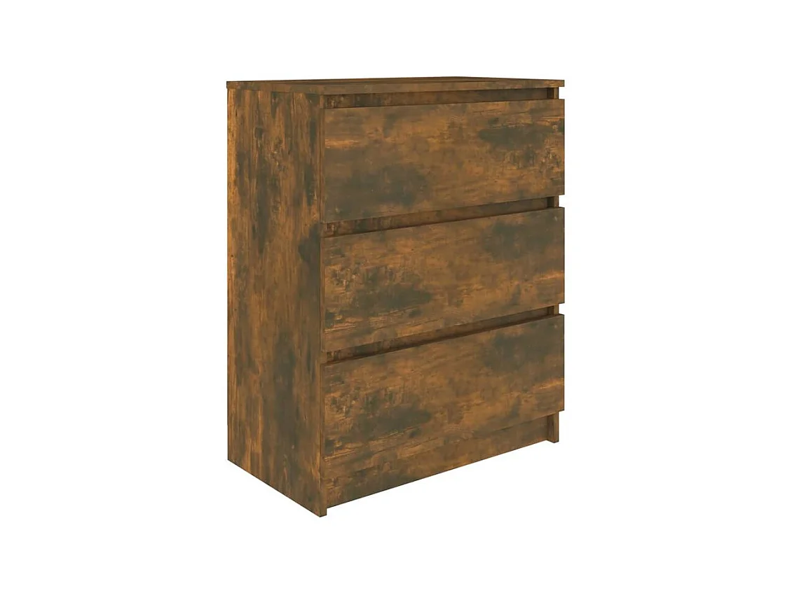 Commode en bois Agency 60cm - Élégance et praticité au quotidien-Couleur Marron fumé