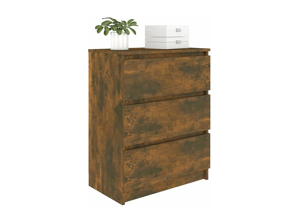 Commode en bois Agency 60cm - Élégance et praticité au quotidien-Couleur Marron fumé