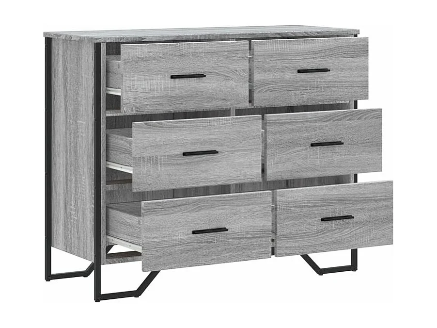 Commode sonoma gris 91x35,5x74,5 bois d'ingénierie