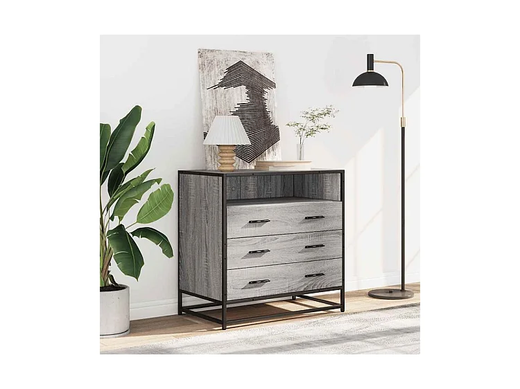 Commode sonoma gris 70x41x70 bois d'ingénierie