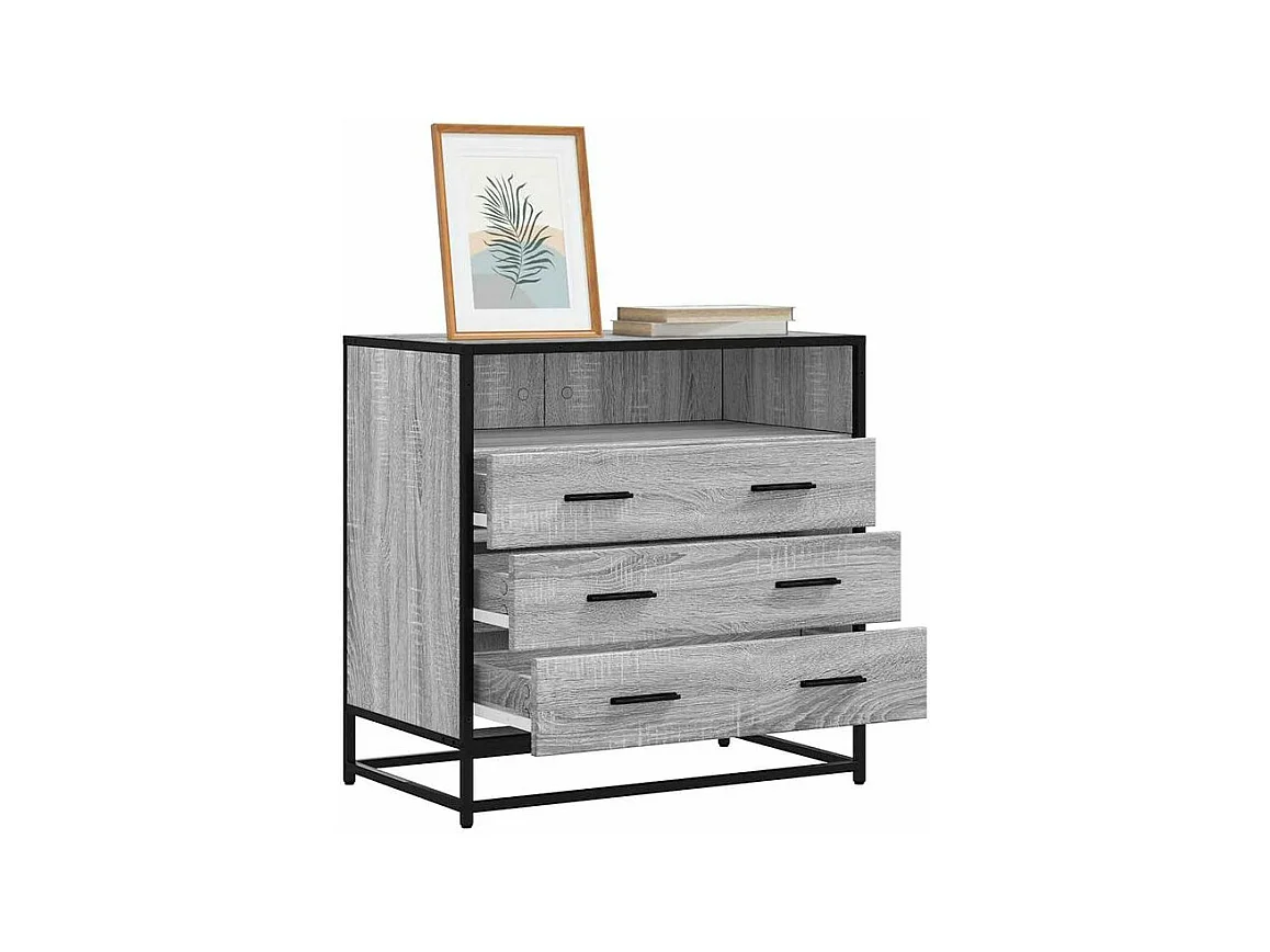 Commode sonoma gris 70x41x70 bois d'ingénierie