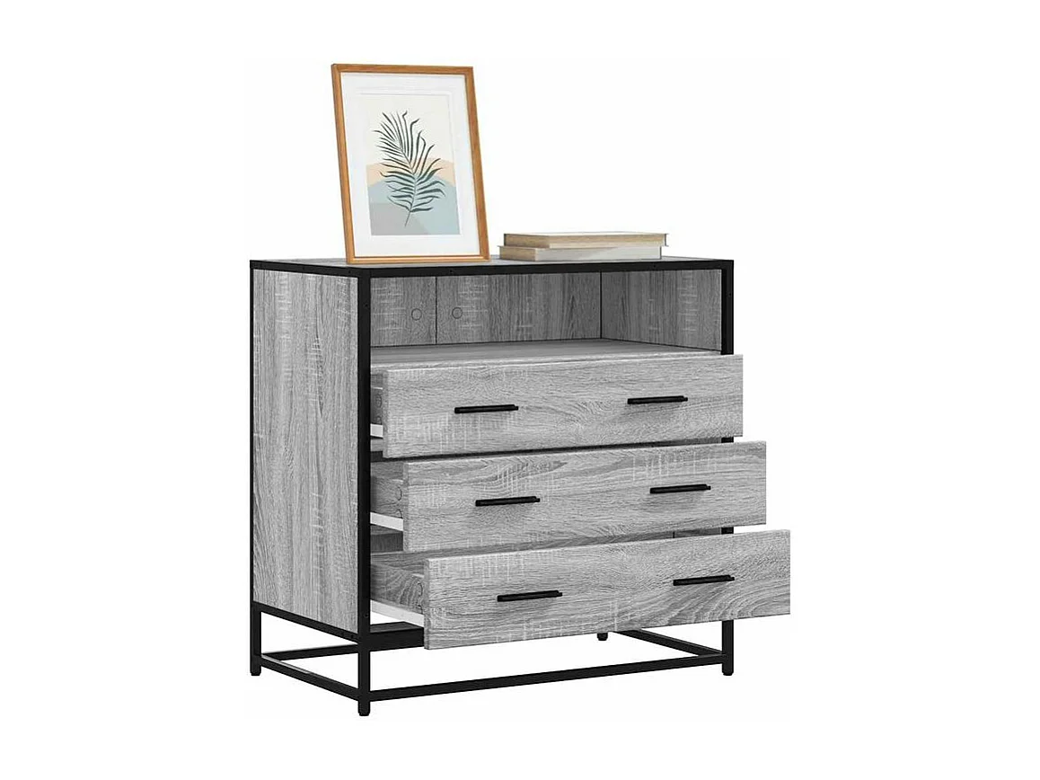 Commode sonoma gris 70x41x70 bois d'ingénierie