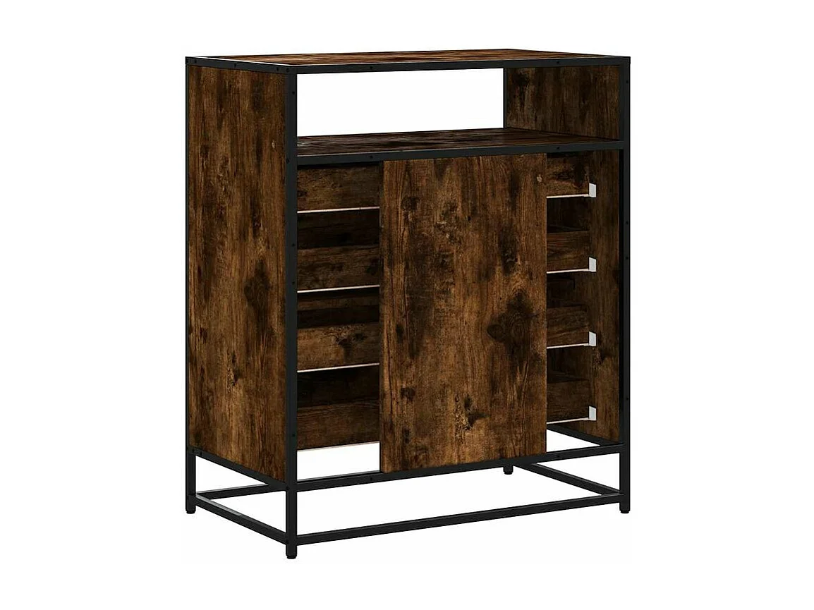 Commode chêne fumé 70x41x70 bois d'ingénierie