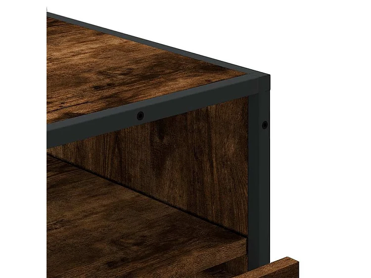 Commode chêne fumé 70x41x70 bois d'ingénierie