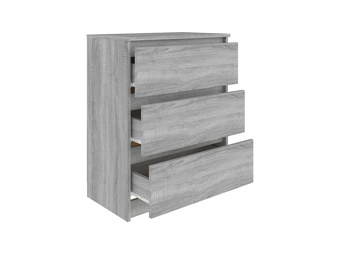 Commode en bois Agency 60cm - Élégance et praticité au quotidien-Couleur Chêne gris