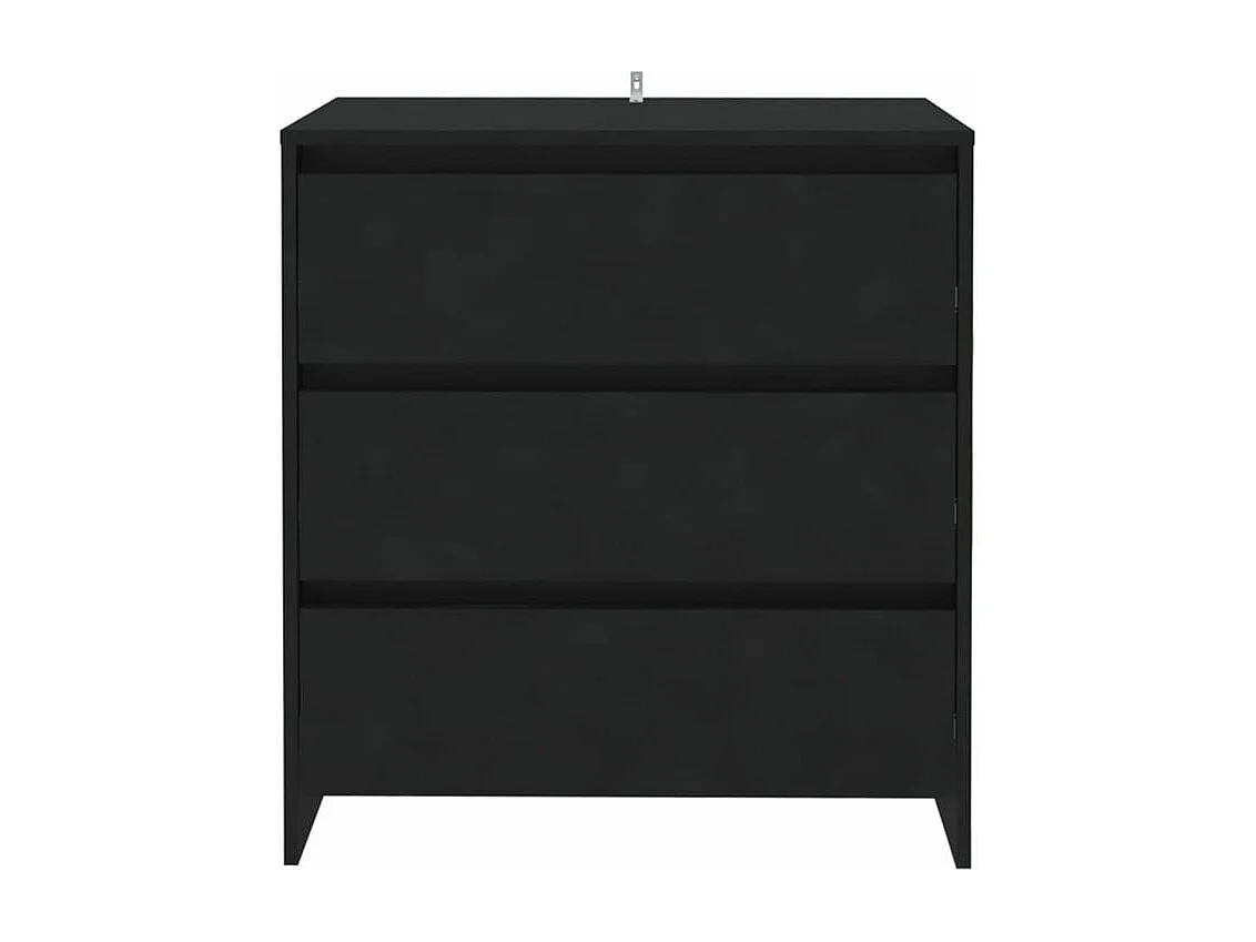 Commode 3 tiroirs en bois Klary 70cm - intemporelle et fonctionnelle-Couleur Noir