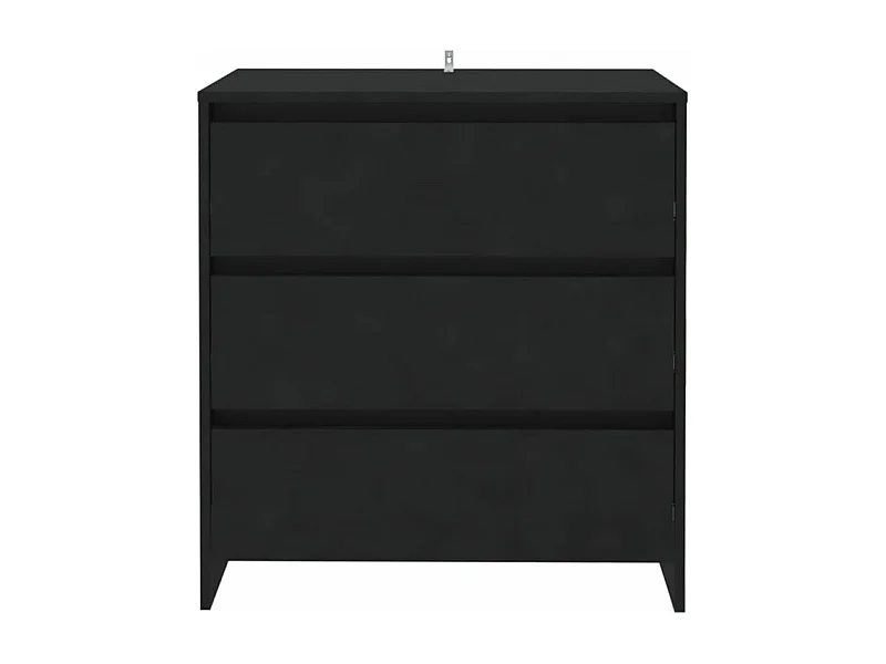 Commode 3 tiroirs en bois Klary 70cm - intemporelle et fonctionnelle-Couleur Noir