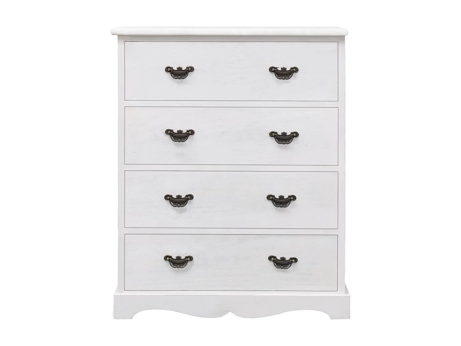 Commode à 4 tiroirs Blanc 60 x 30x75 Bois