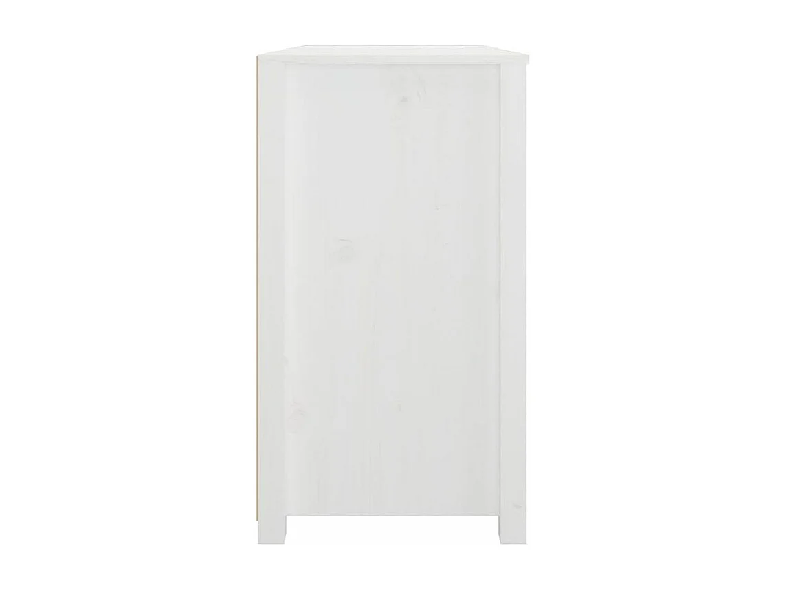 Commode 6 tiroirs en bois de pin massif 100cm – Collection Kaskita-Couleur Blanc