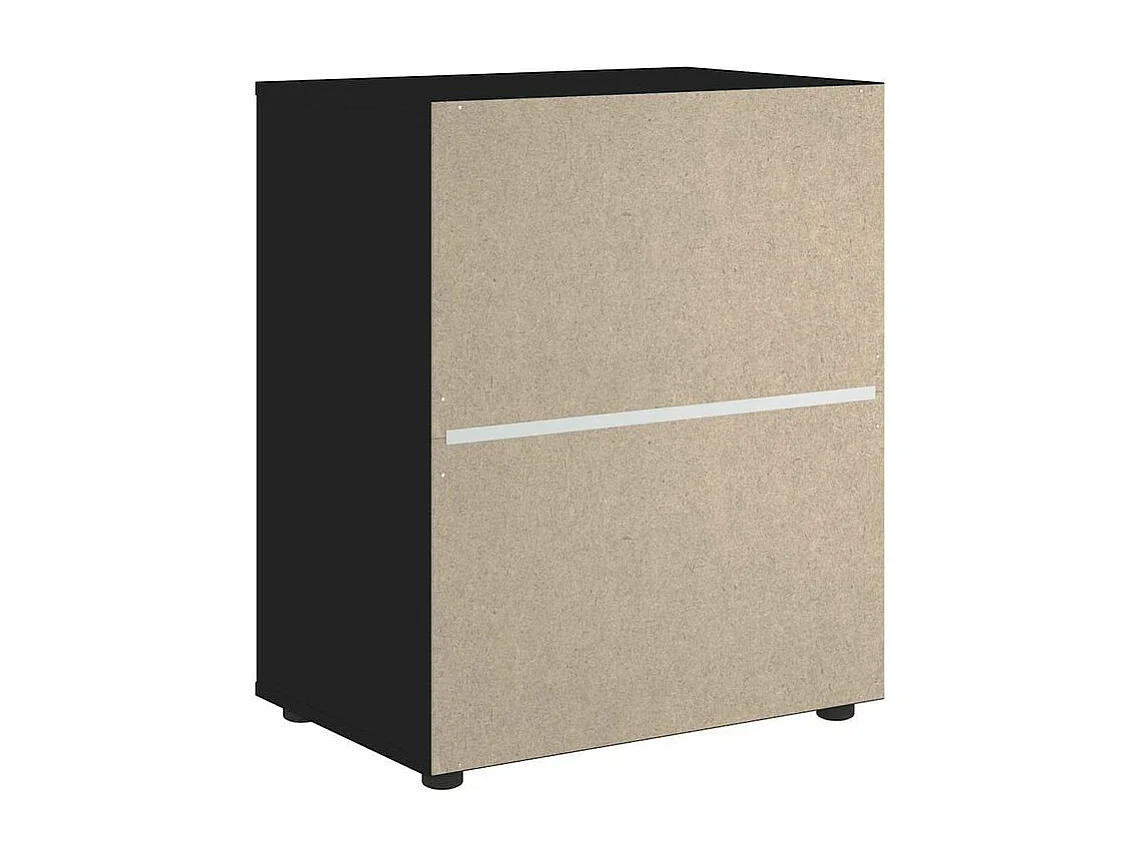 Buffet VISNES noir 60x40x73 bois d'ingénierie