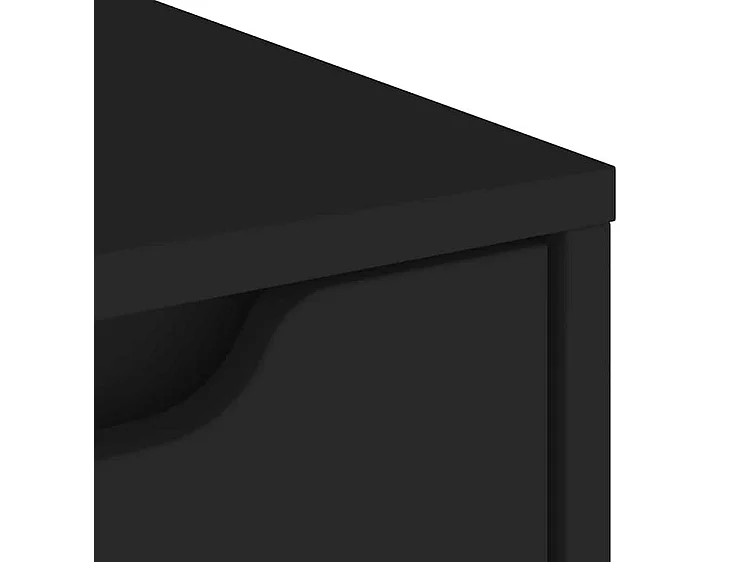 Buffet VISNES noir 60x40x73 bois d'ingénierie