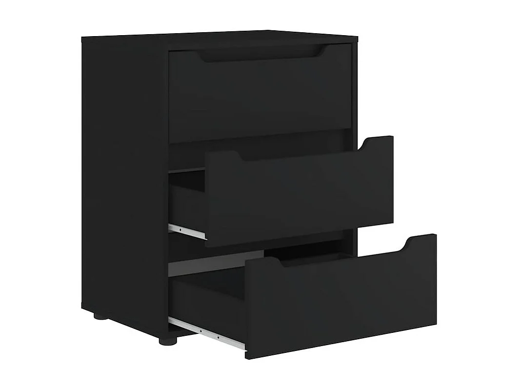 Buffet VISNES noir 60x40x73 bois d'ingénierie