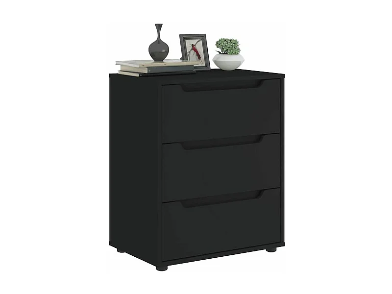 Buffet VISNES noir 60x40x73 bois d'ingénierie