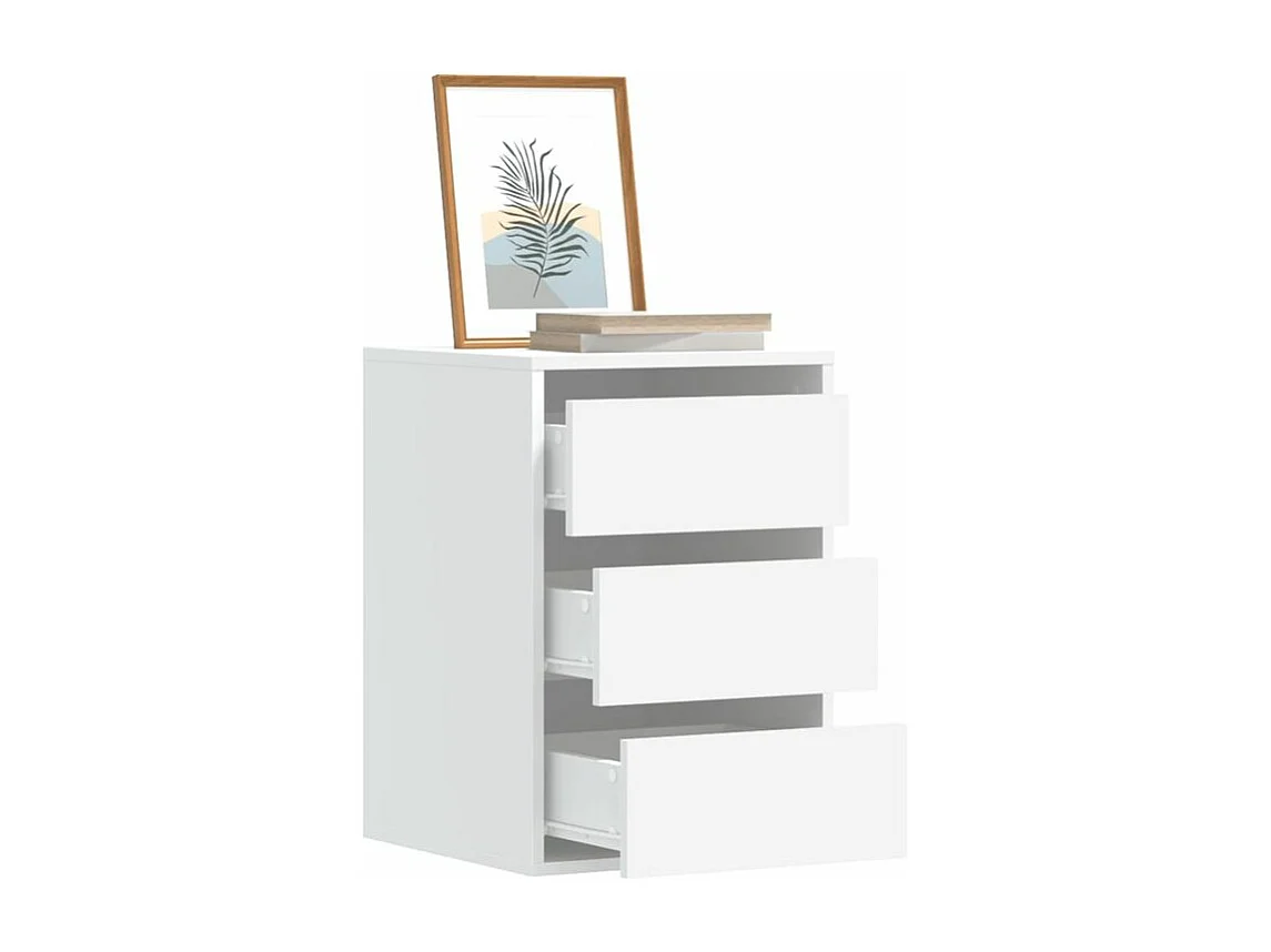 Commode d'angle blanc 40x41x58 bois d'ingénierie