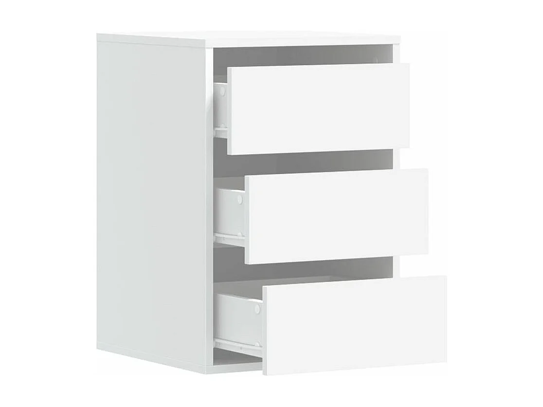 Commode d'angle blanc 40x41x58 bois d'ingénierie