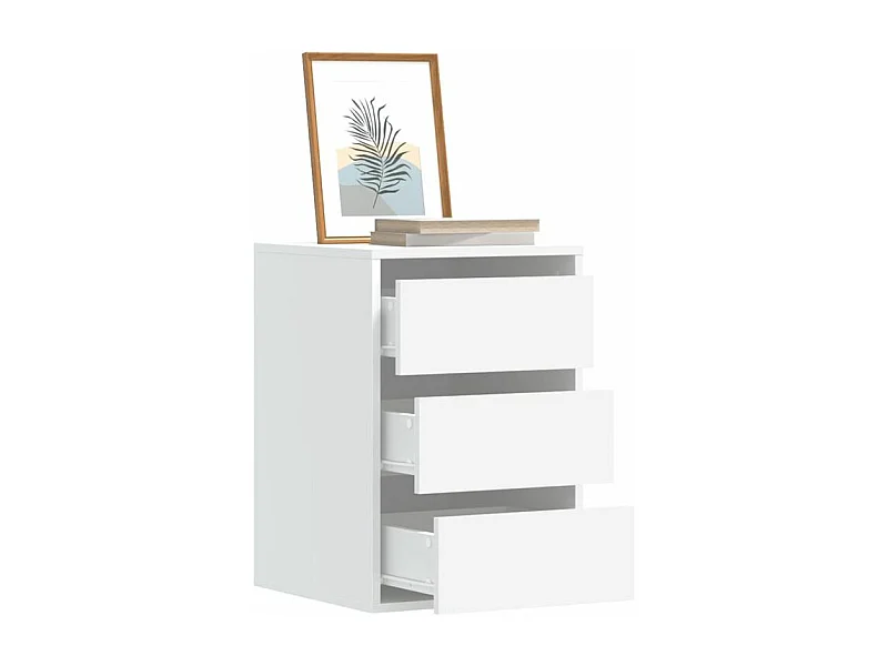 Commode d'angle blanc 40x41x58 bois d'ingénierie