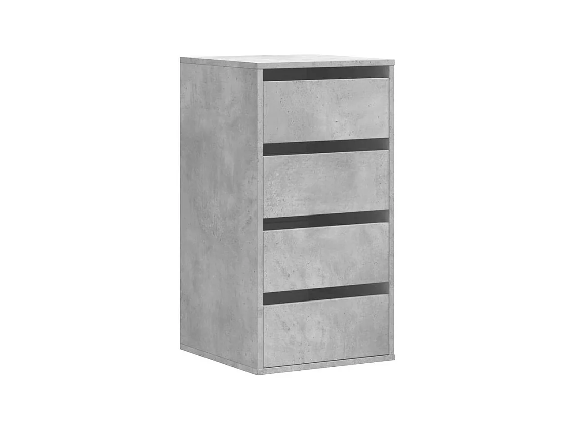 Commode d'angle gris béton 40x41x76 bois d'ingénierie