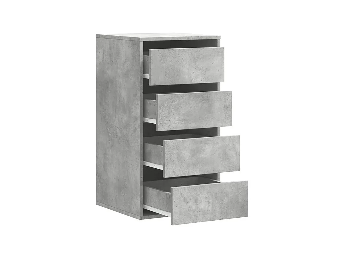 Commode d'angle gris béton 40x41x76 bois d'ingénierie