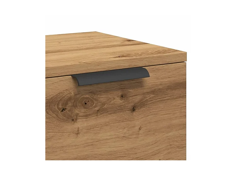 Commode 3 tiroirs moderne Karona 60cm - Choix raffiné pour un rangement efficace-Couleur Marron clair