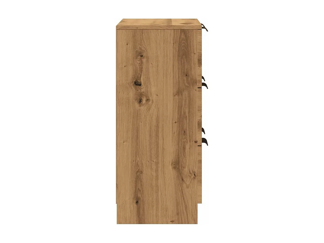 Commode 3 tiroirs moderne Karona 60cm - Choix raffiné pour un rangement efficace-Couleur Marron clair