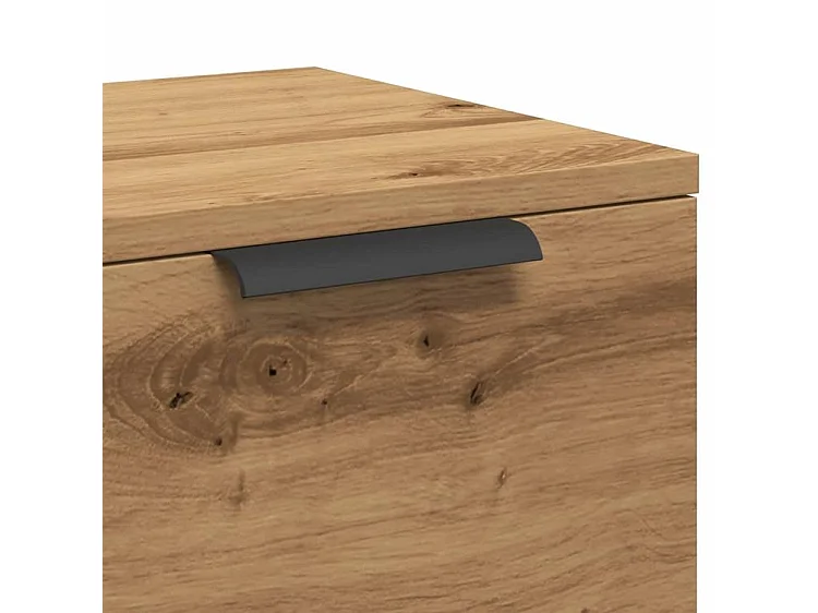 Commode 3 tiroirs moderne Karona 60cm - Choix raffiné pour un rangement efficace-Couleur Marron clair