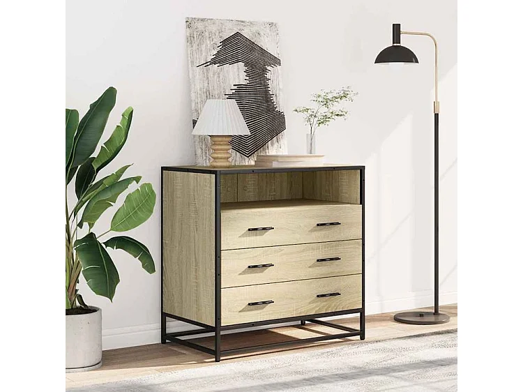 Commode chêne sonoma 70x41x70 bois d'ingénierie