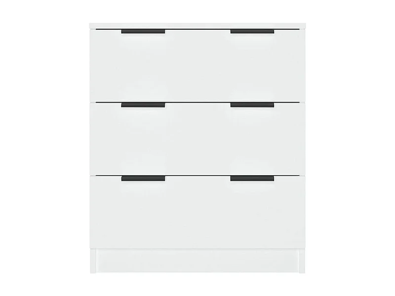 Commode 3 tiroirs moderne Karona 60cm - Choix raffiné pour un rangement efficace-Couleur Blanc
