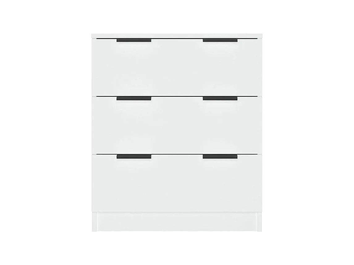 Commode 3 tiroirs moderne Karona 60cm - Choix raffiné pour un rangement efficace-Couleur Blanc