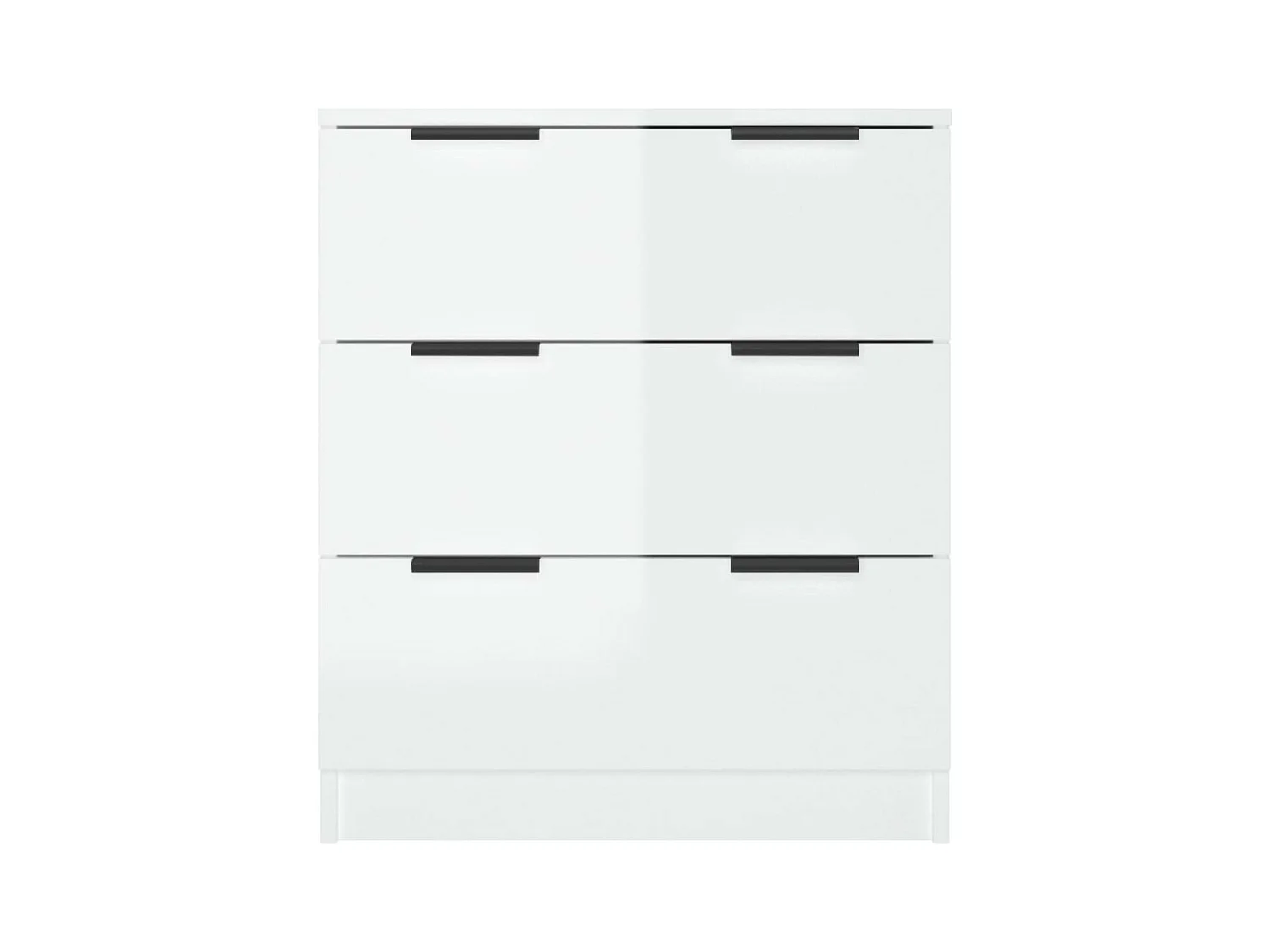 Commode 3 tiroirs moderne Karona 60cm - Choix raffiné pour un rangement efficace-Couleur Blanc