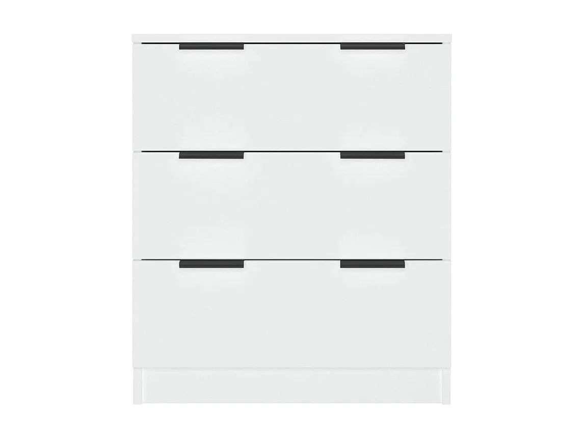 Commode 3 tiroirs moderne Karona 60cm - Choix raffiné pour un rangement efficace-Couleur Blanc
