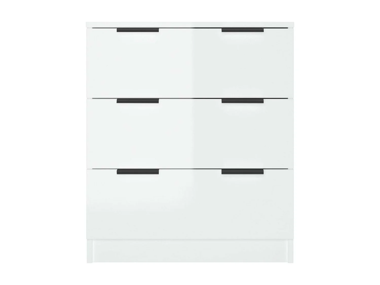 Commode 3 tiroirs moderne Karona 60cm - Choix raffiné pour un rangement efficace-Couleur Blanc
