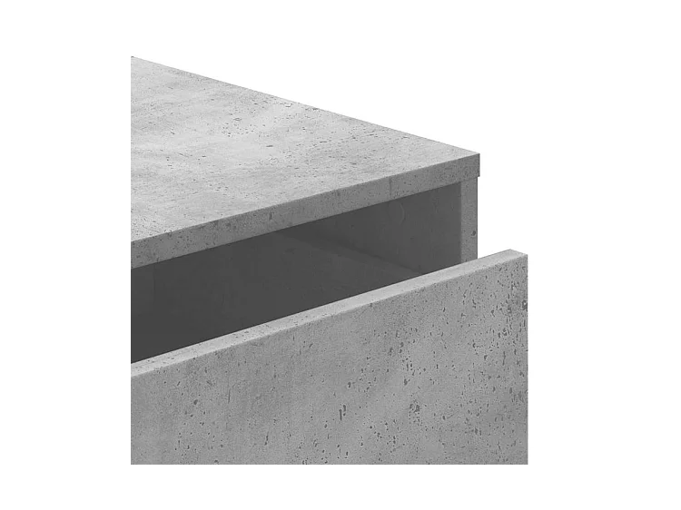 Petite commode 3 tiroirs Basko 60cm - Fonctionnelle pour petit espace-Couleur Gris béton