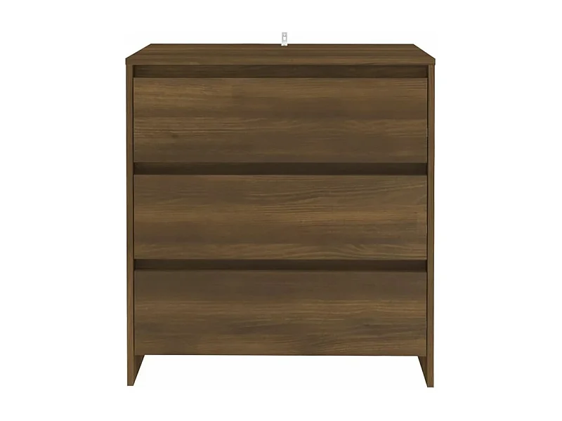 Commode 3 tiroirs en bois Klary 70cm - intemporelle et fonctionnelle-Couleur Noyer