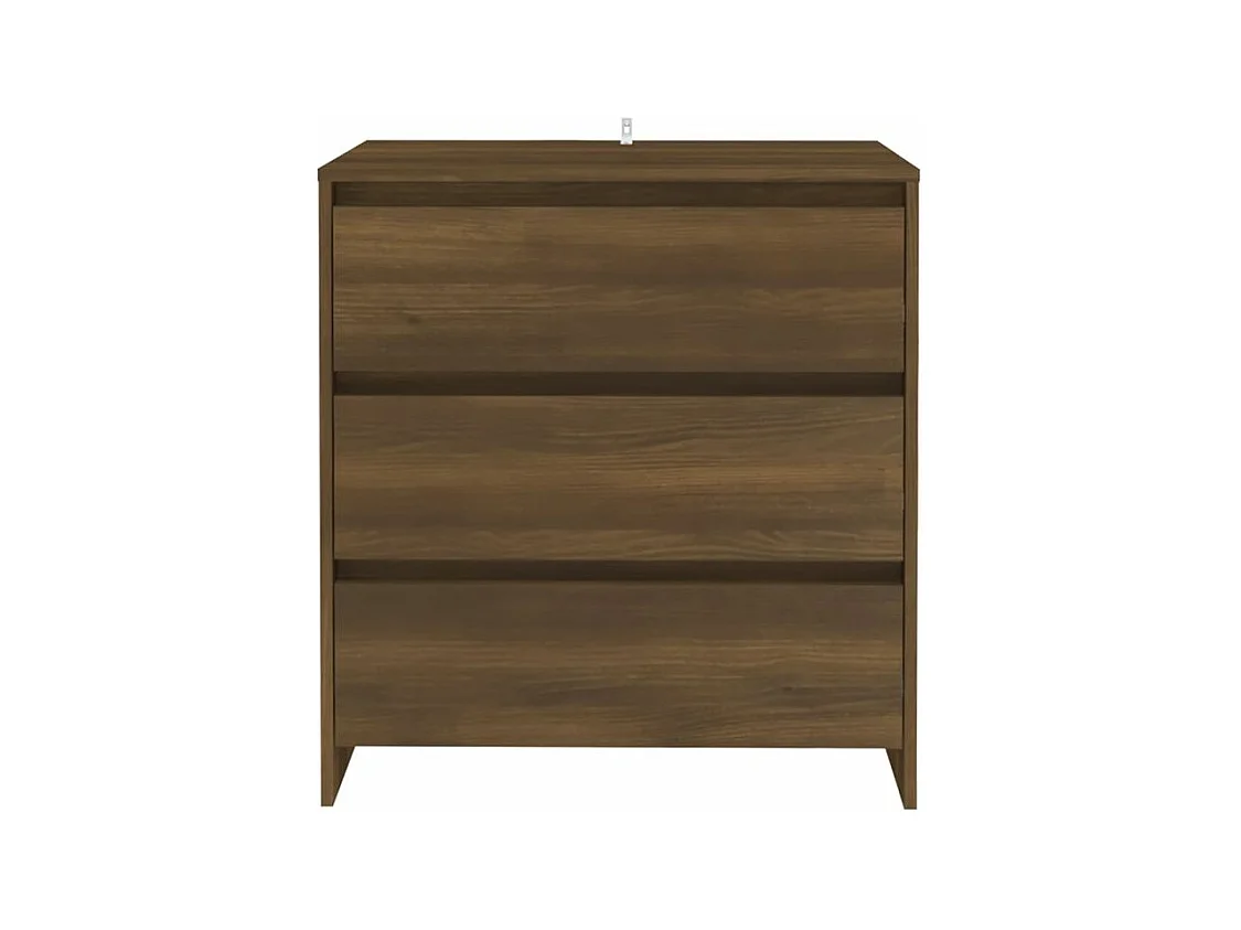 Commode 3 tiroirs en bois Klary 70cm - intemporelle et fonctionnelle-Couleur Noyer