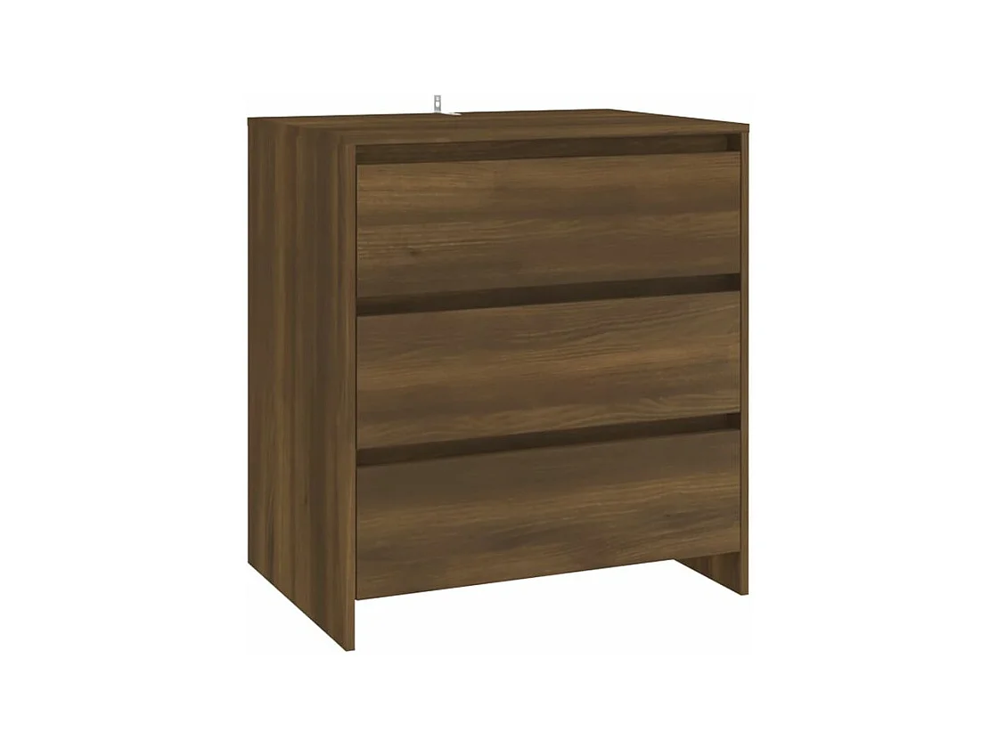 Commode 3 tiroirs en bois Klary 70cm - intemporelle et fonctionnelle-Couleur Noyer