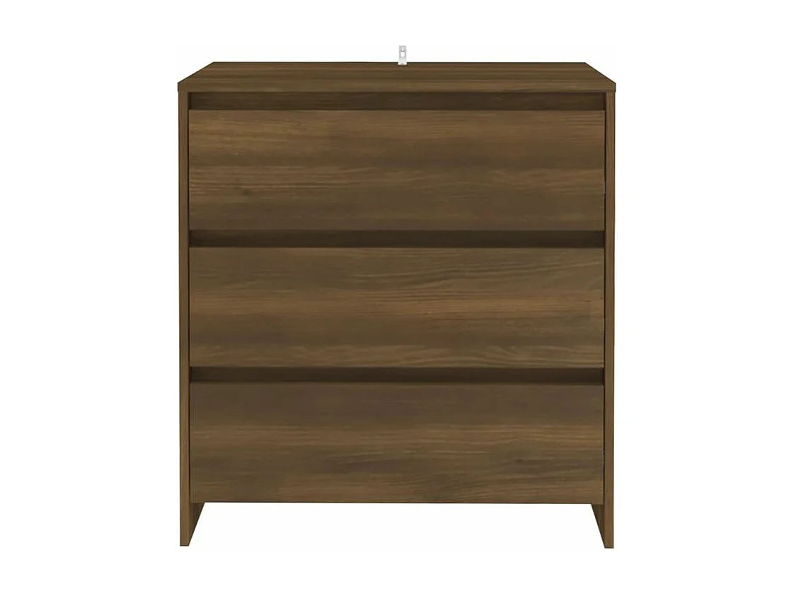 Commode 3 tiroirs en bois Klary 70cm - intemporelle et fonctionnelle-Couleur Noyer