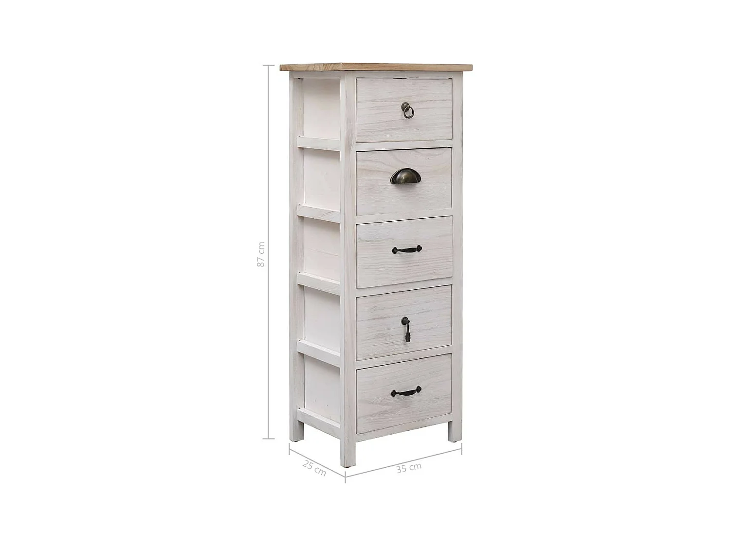Chiffonnier 35 x 25x87 Bois de Paulownia