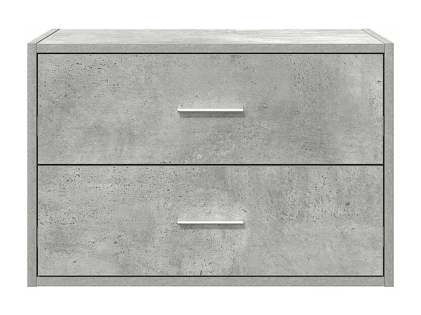 Armoire avec 2 tiroirs gris béton 60x31x40 bois d'ingénierie