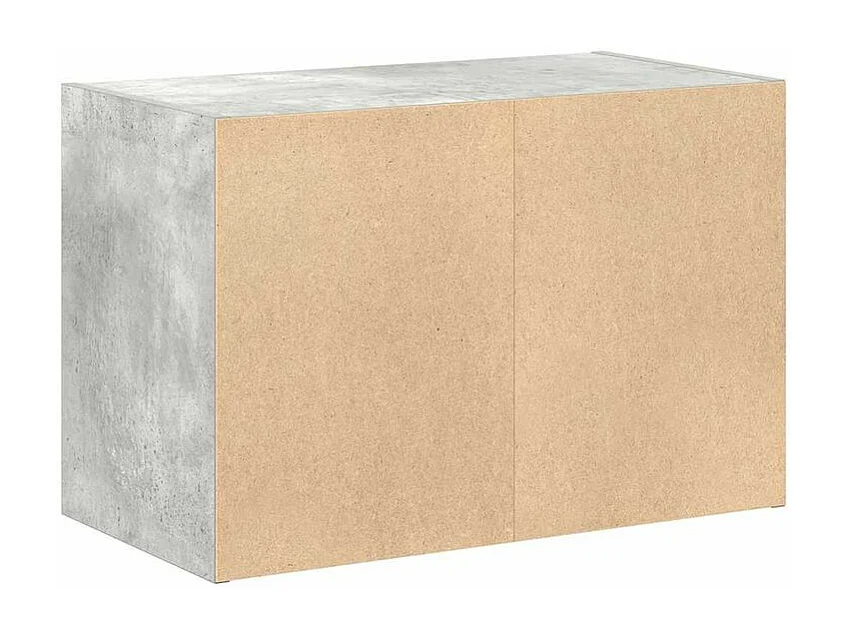 Armoire avec 2 tiroirs gris béton 60x31x40 bois d'ingénierie