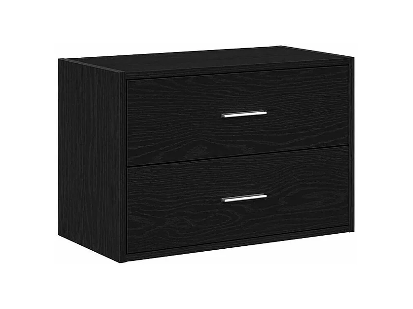 Armoire avec 2 tiroirs chêne noir 60x31x40 bois d'ingénierie