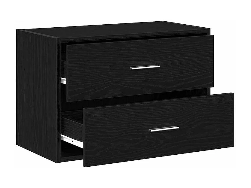 Armoire avec 2 tiroirs chêne noir 60x31x40 bois d'ingénierie